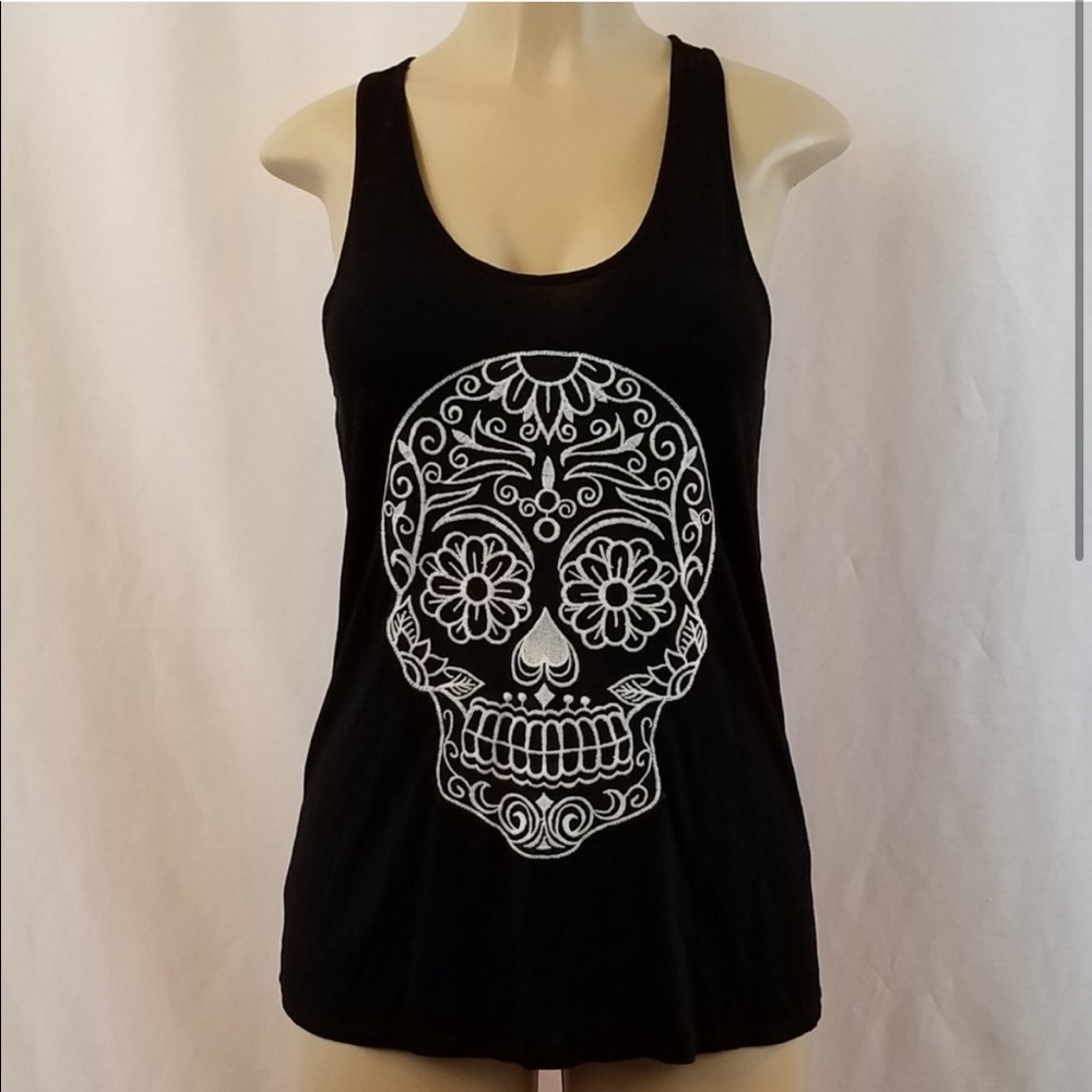Embroidered Skull Tank - Picture 3 of 7